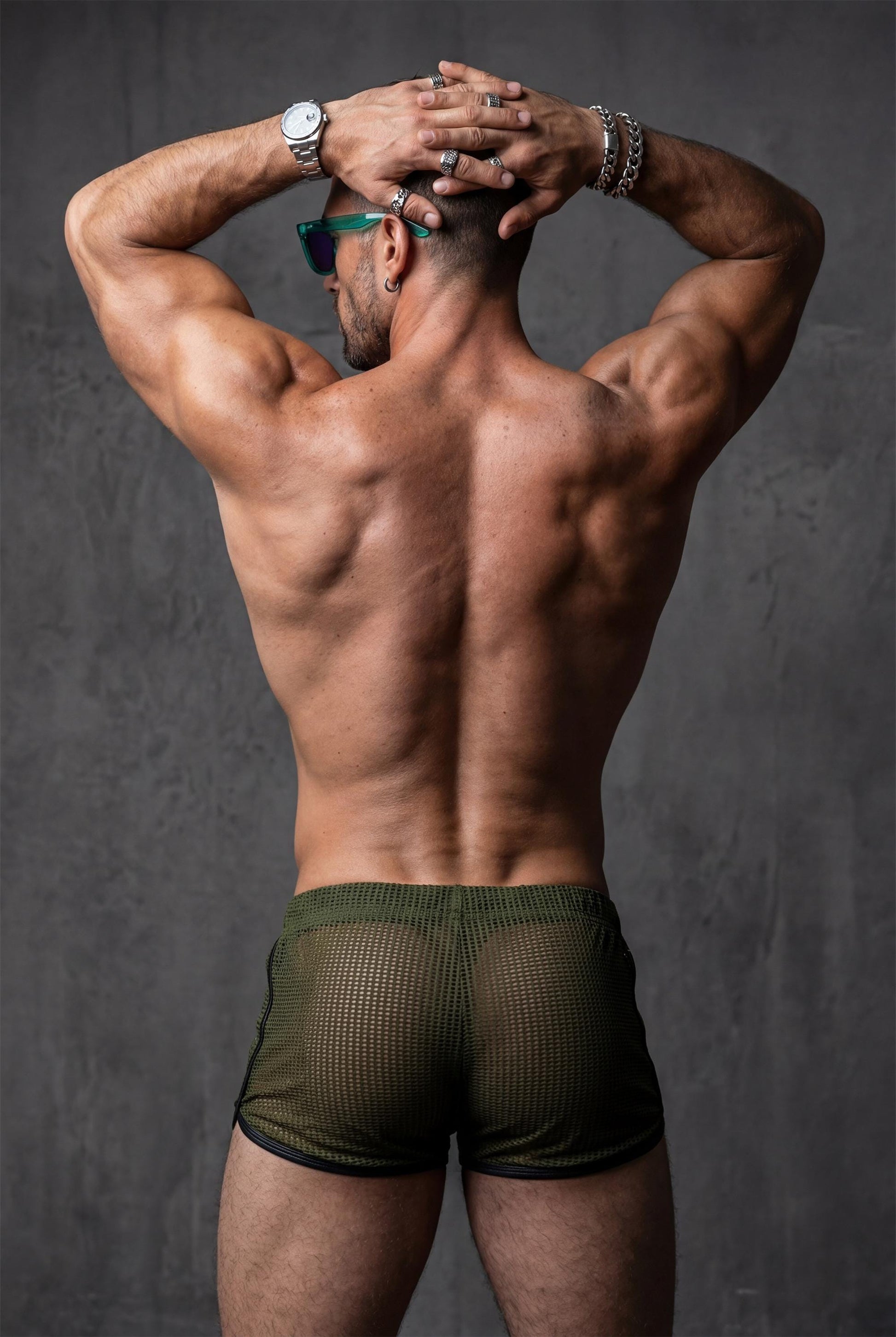 Black Sheer Mesh Shorts | Men's See Through Festival Club Wear- review