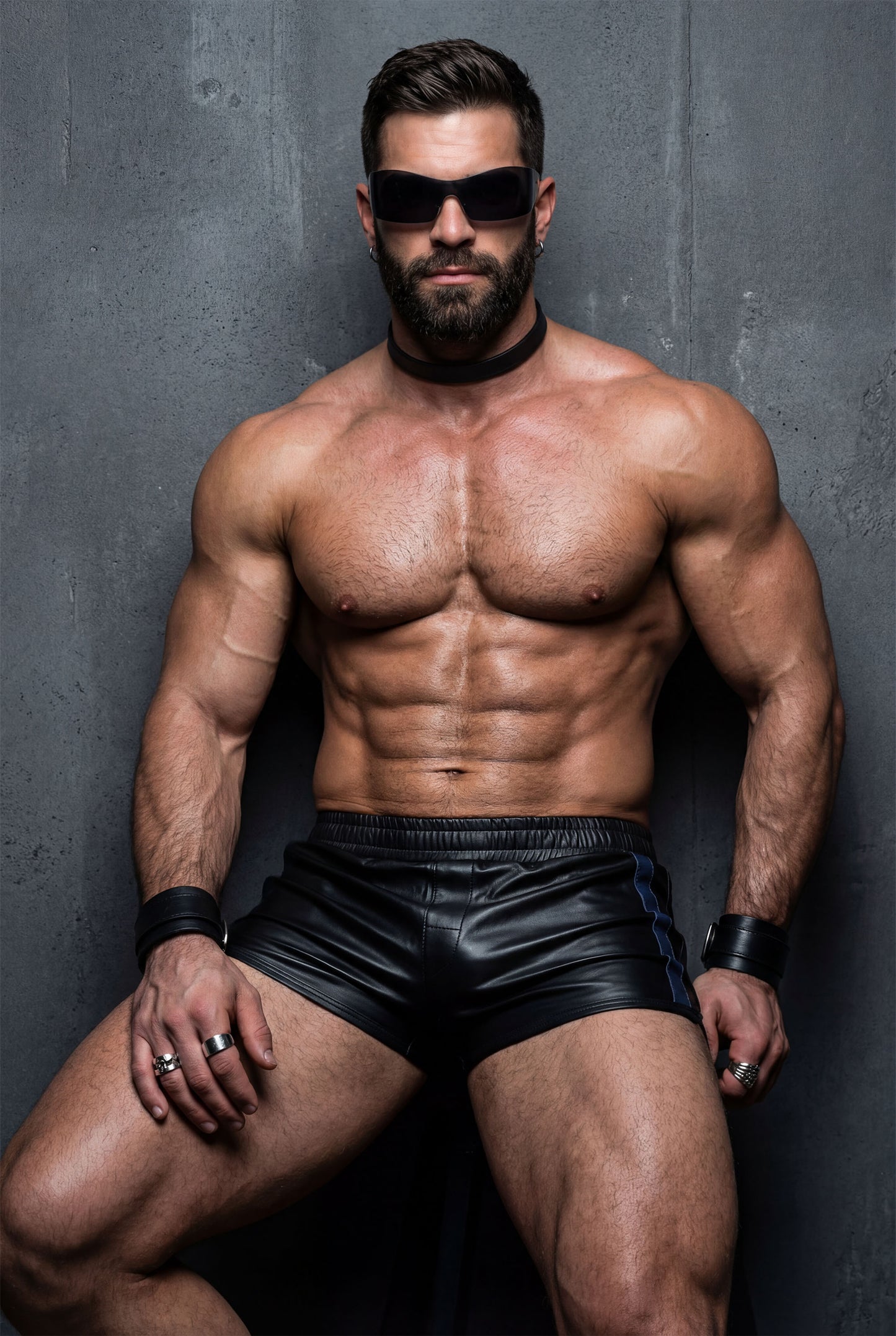 Black Vegan Leather Shorts