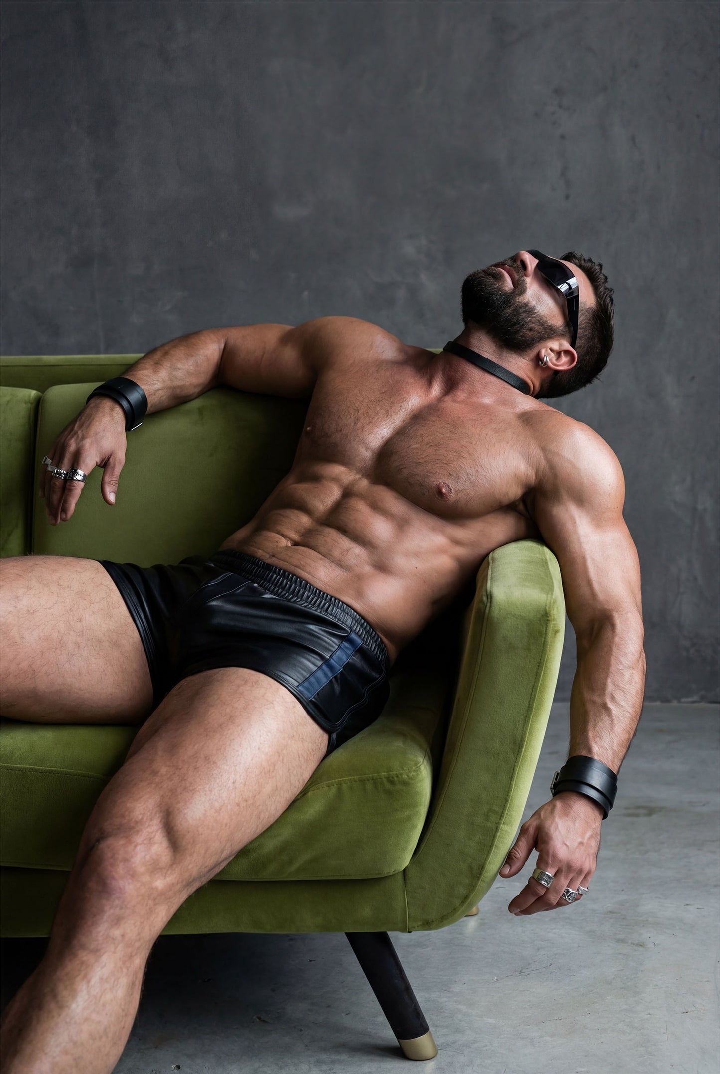 Black Vegan Leather Shorts