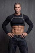 Chunky Chain Chest Harness | Men's Festival Body Jewelry