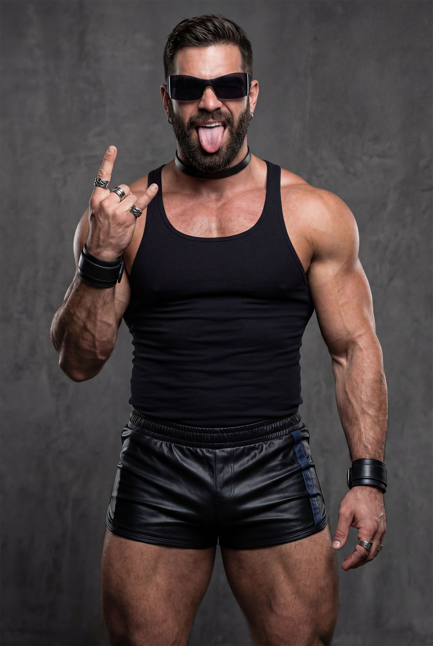 Black Vegan Leather Shorts