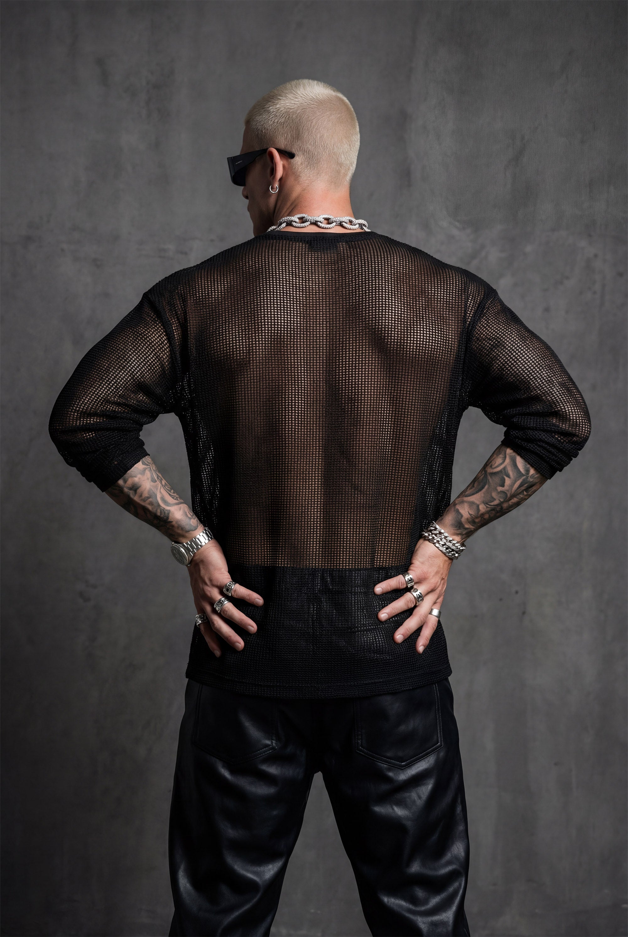 Oversized See-Through Mesh Top | Long Sleeve Festival & Rave Wear