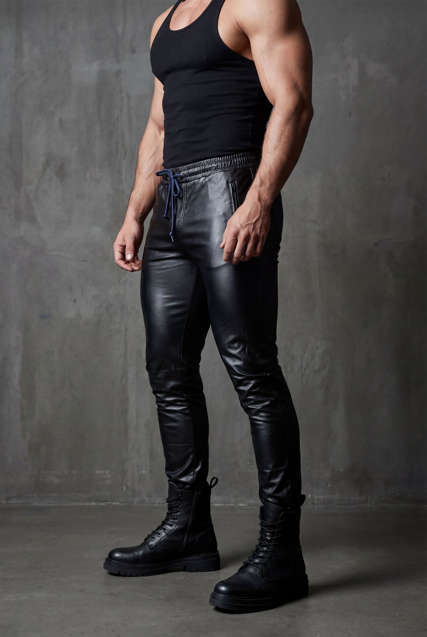 Vegan Leather Joggers