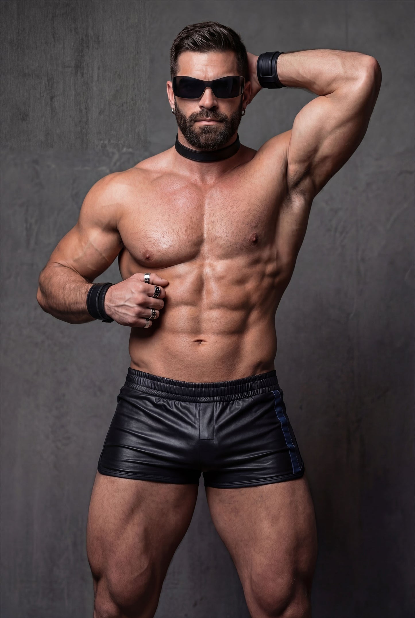 Black Vegan Leather Shorts