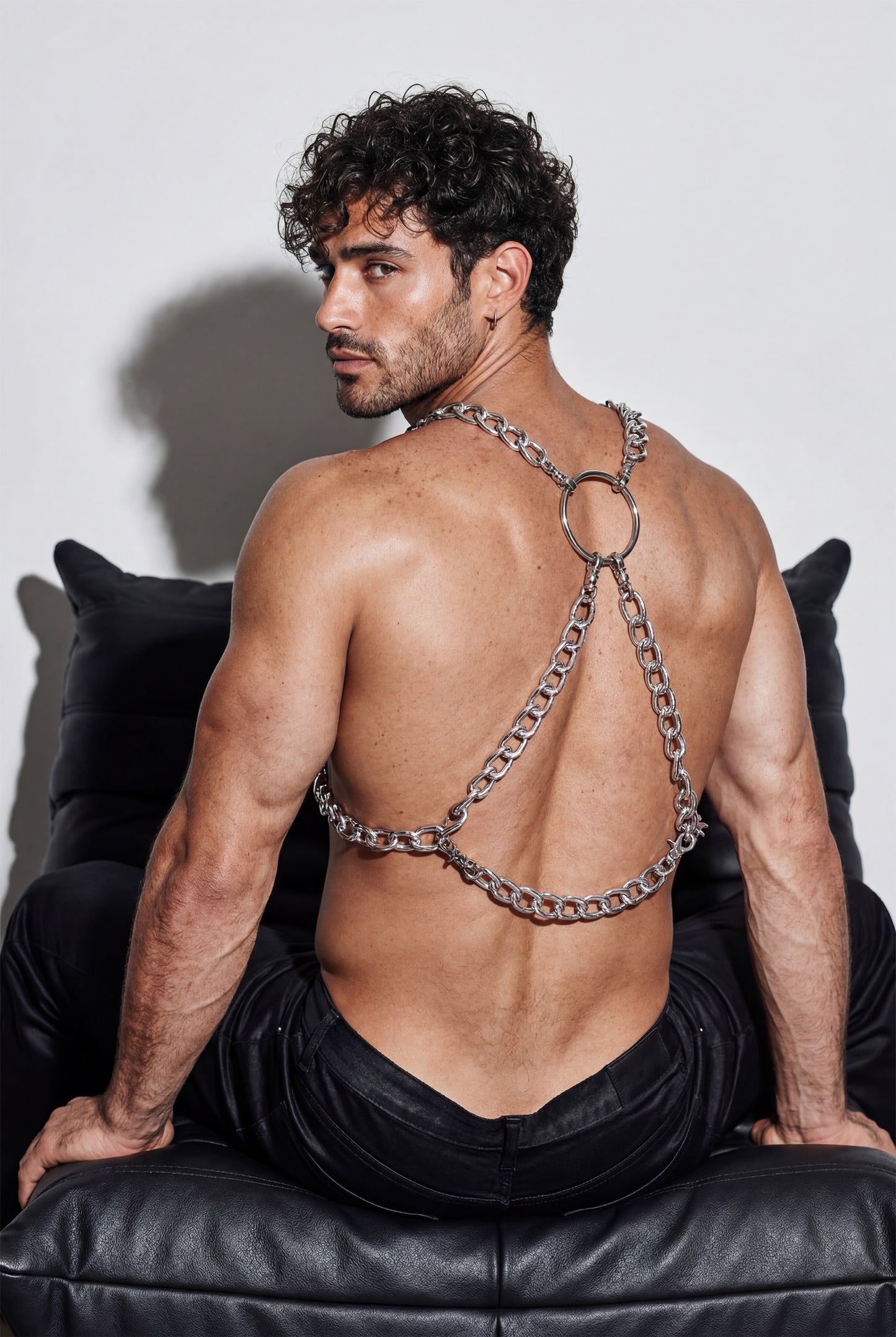 Chunky Chain Chest Harness — Handmade Aluminum