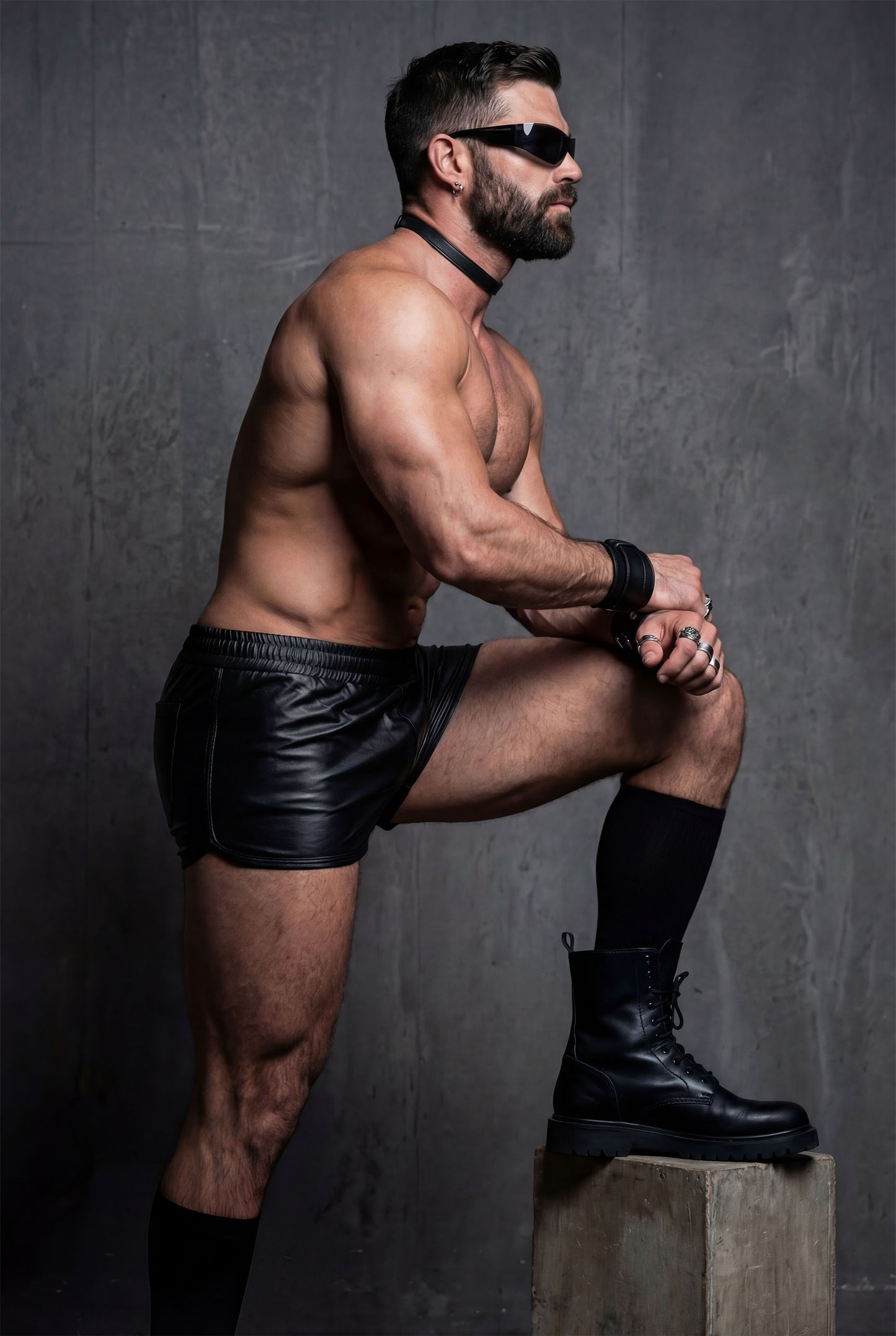 Black Vegan Leather Shorts