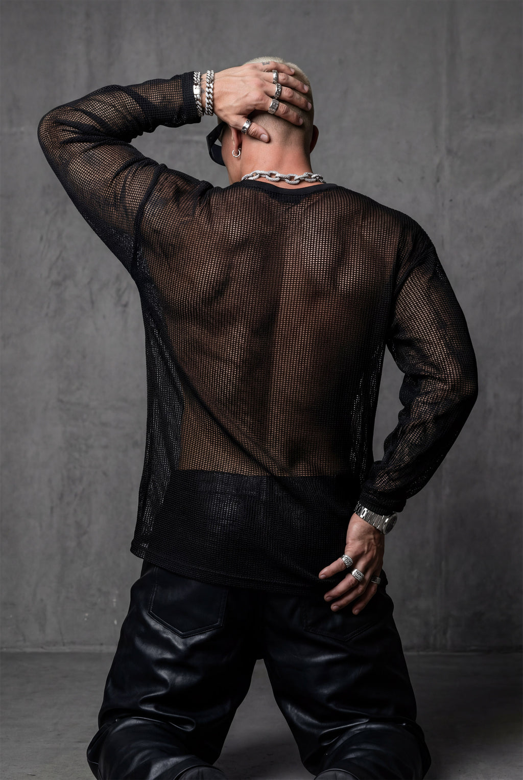 Oversized See-Through Mesh Top | Long Sleeve Festival & Rave Wear