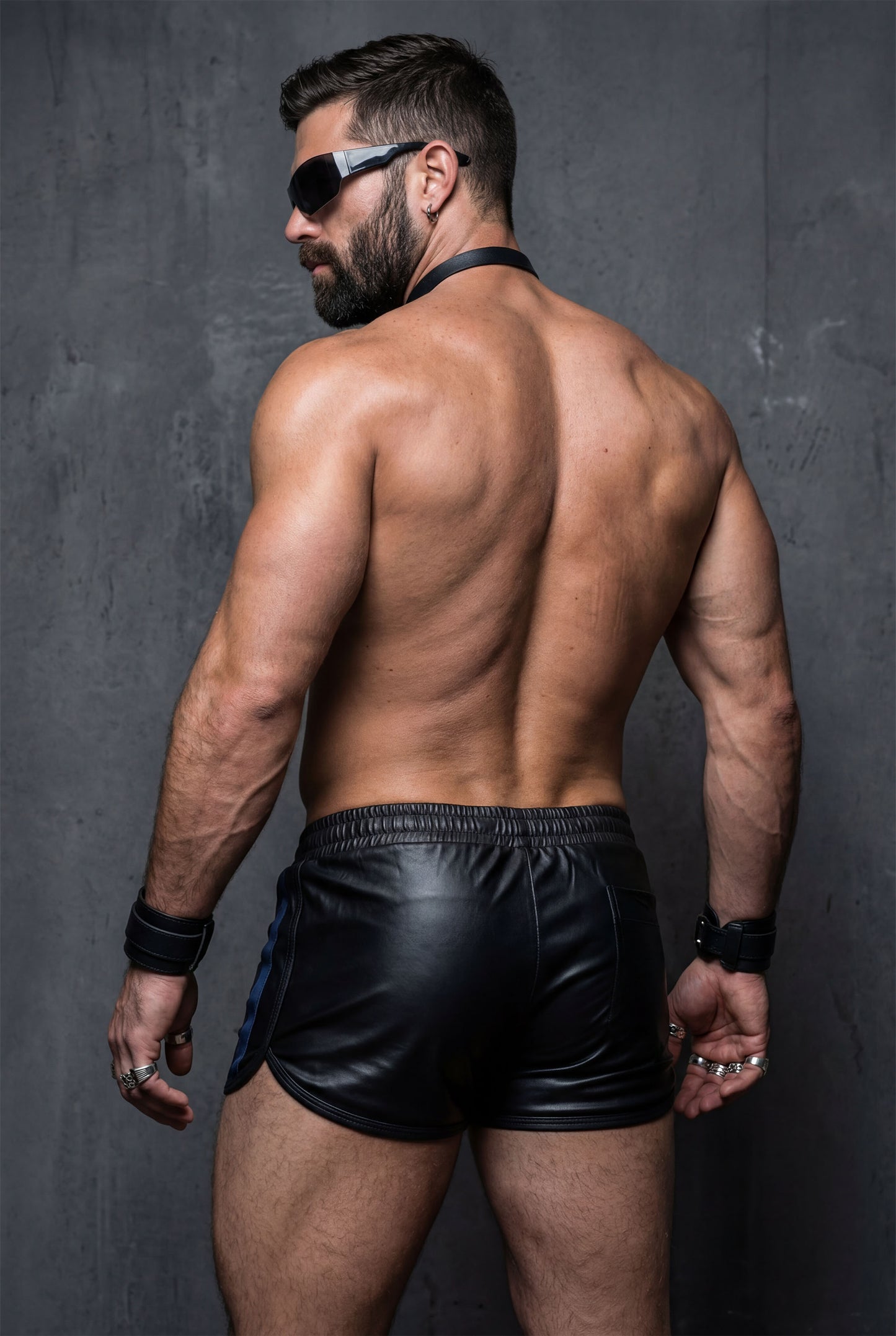 Black Vegan Leather Shorts