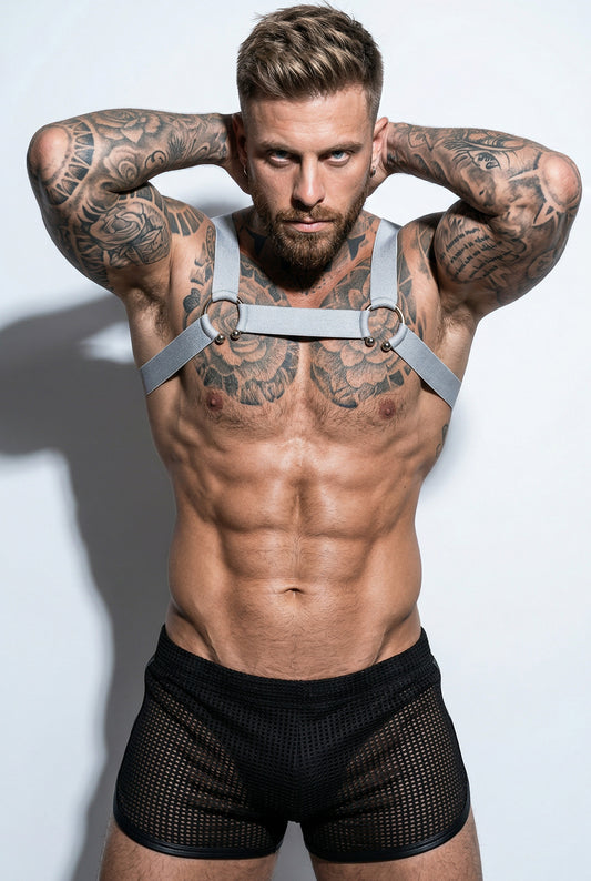 Harness & Mesh Shorts Set