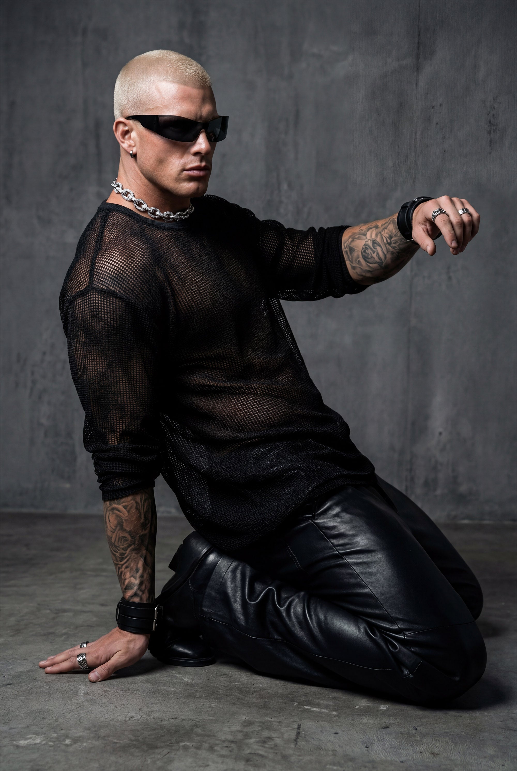 Oversized See-Through Mesh Top | Long Sleeve Festival & Rave Wear