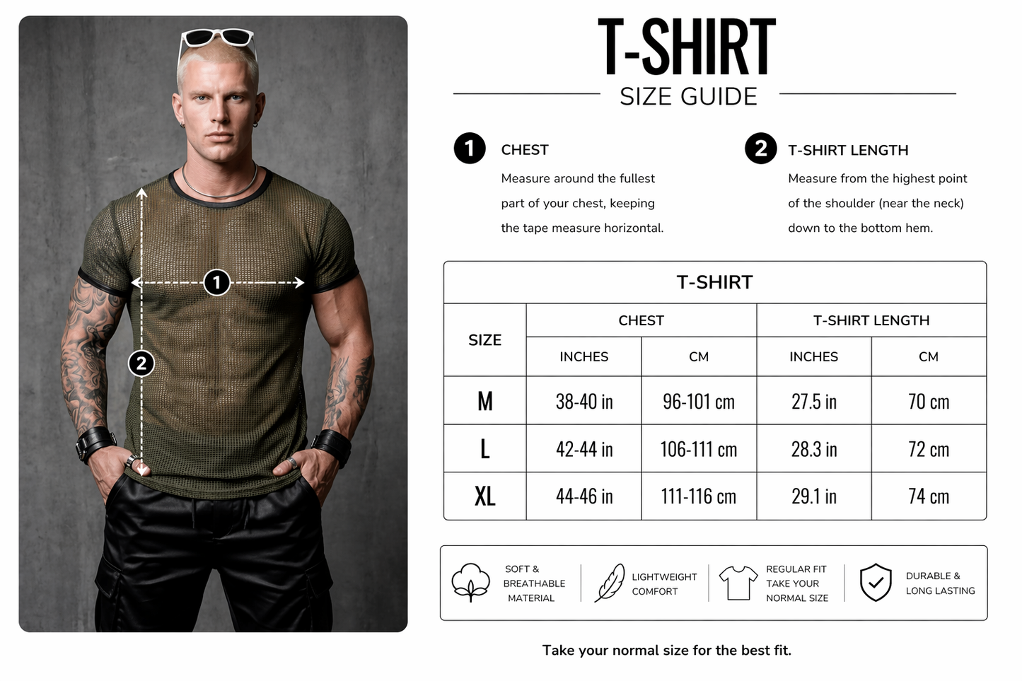 Green Mesh T-Shirt – Faux Leather Trim