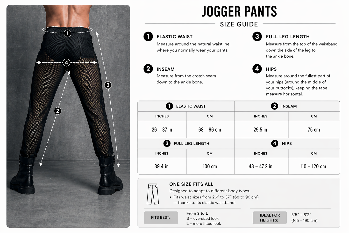 Black Mesh Jogger Pants
