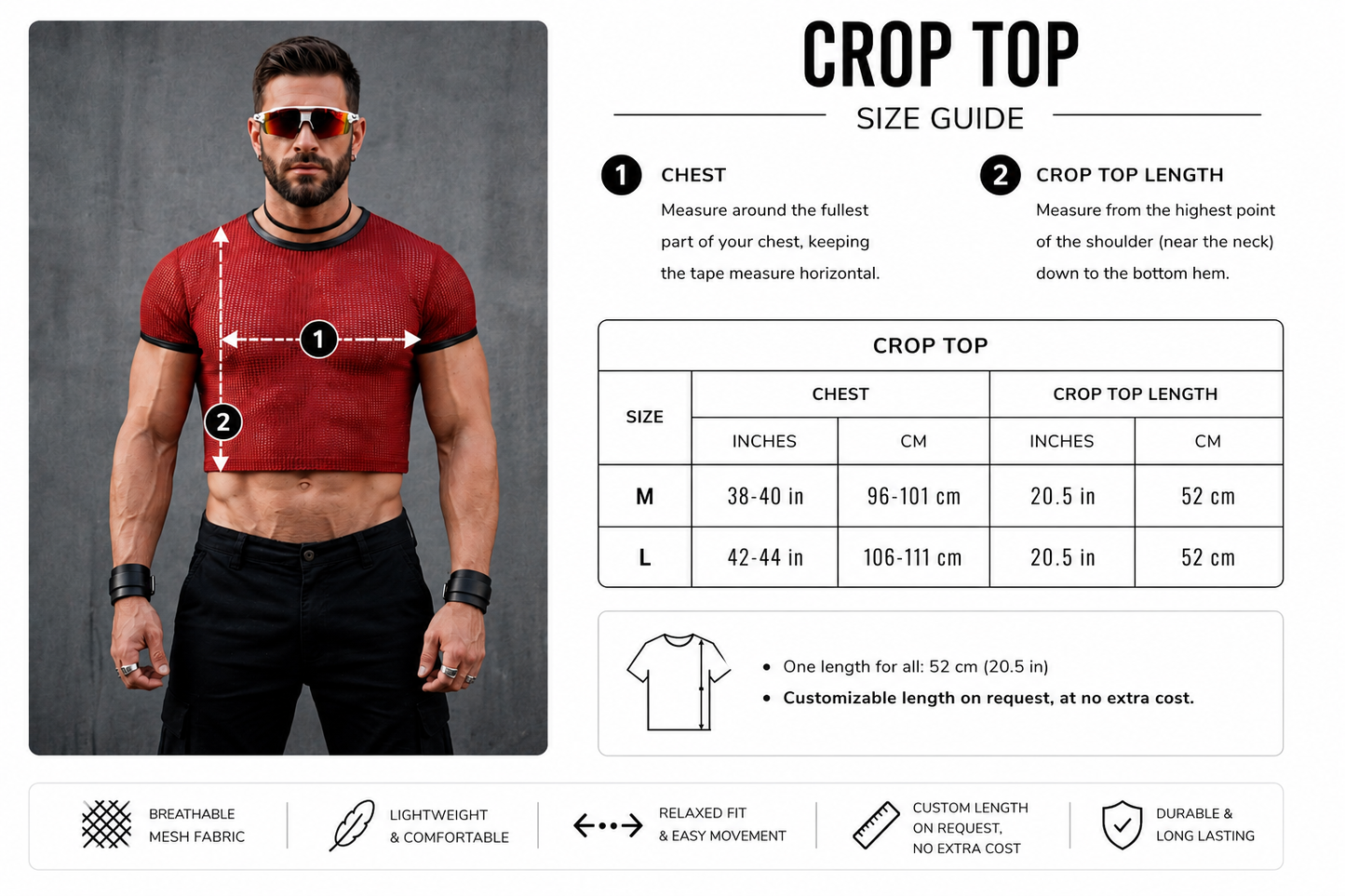 SizeGuideRedCropTop