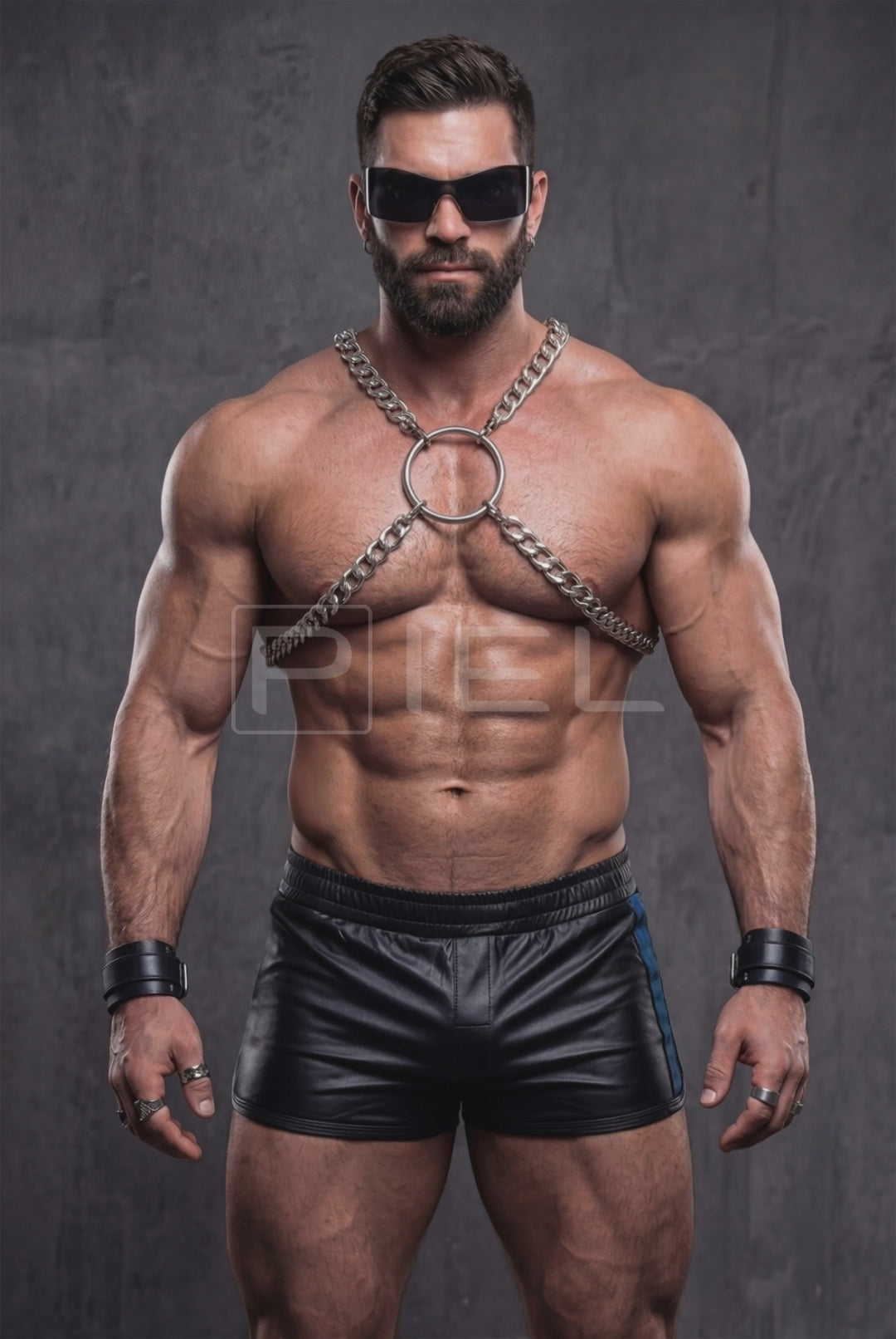 Chunky O-RING Chain Chest Harness | Men's Festival Body Jewelry