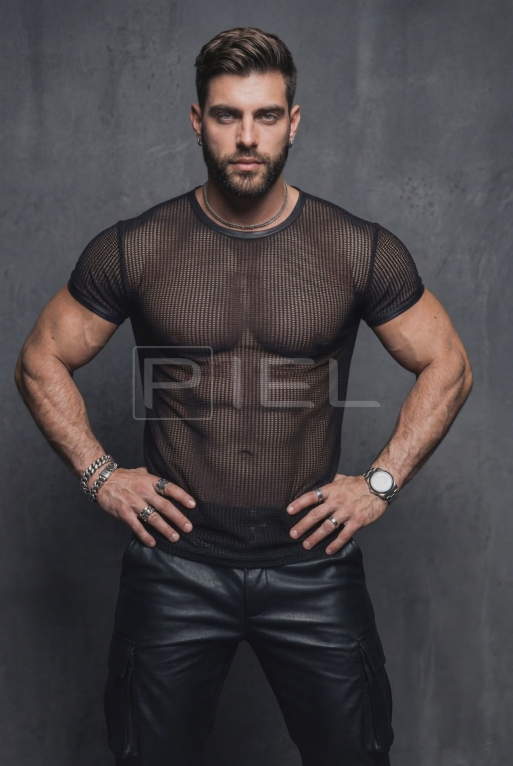 Black See-Through Mesh T-Shirt | Sheer Athletic Club Top