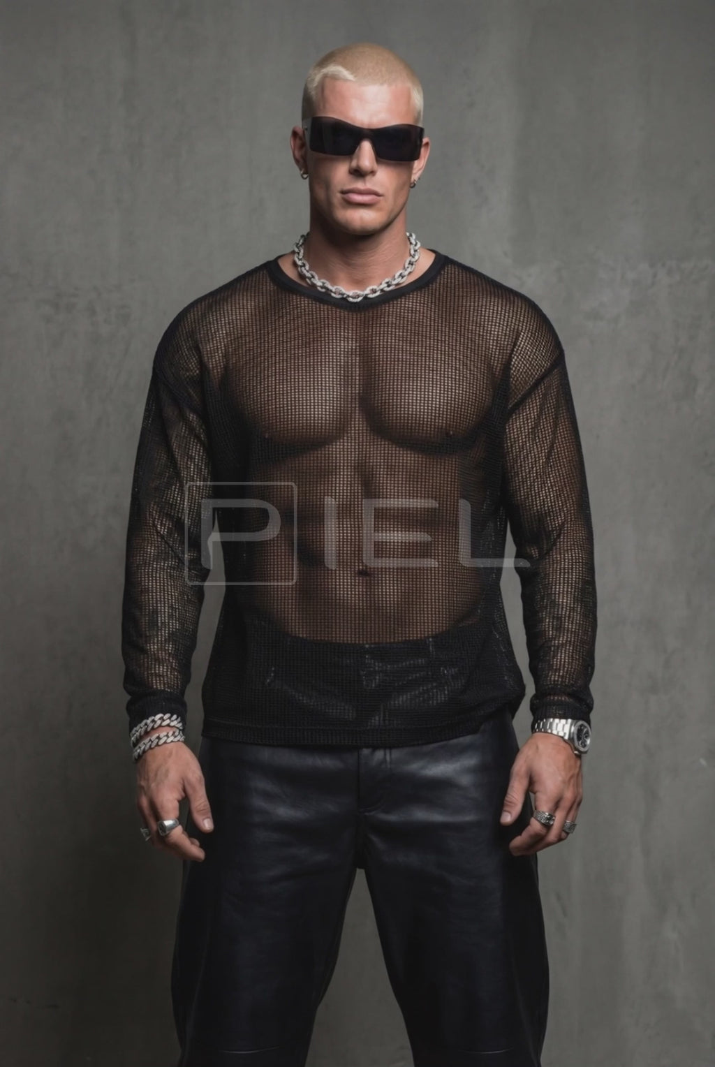 Oversized See-Through Mesh Top | Long Sleeve Festival & Rave Wear